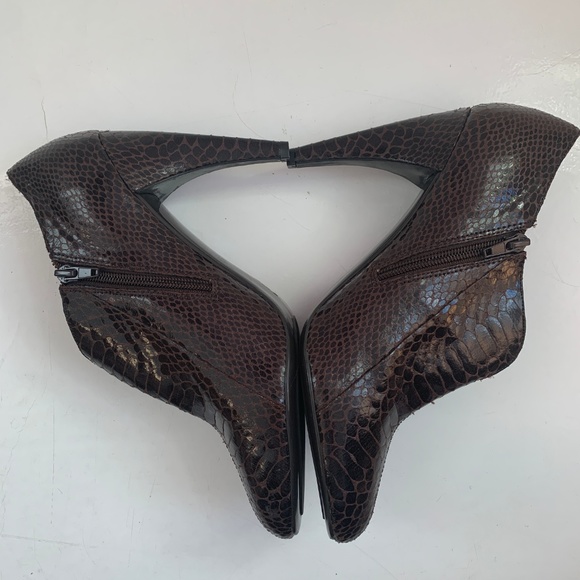 Sam Edelman Whitely Brown Boa Snake Skin Bootie - Picture 4 of 8